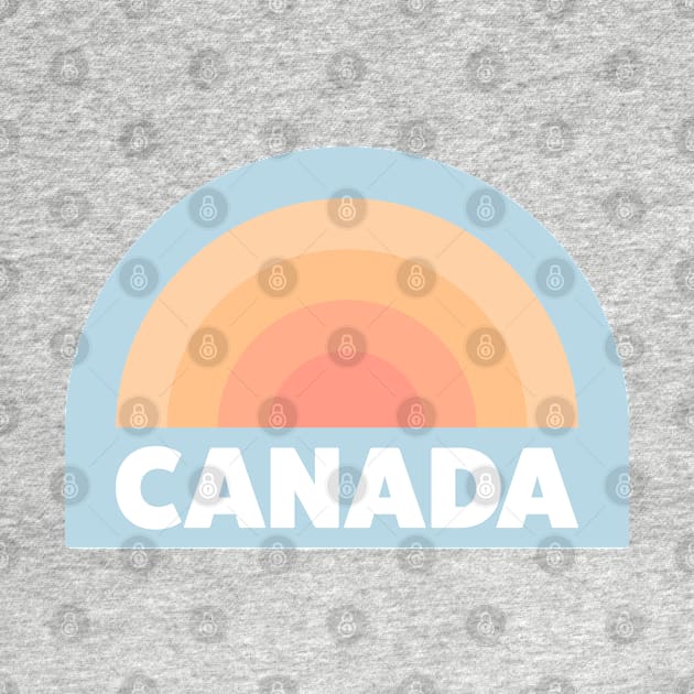 Canada Retro Rainbow Badge Blue by modeoftravel